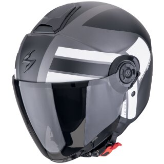 Scorpion Exo-City II Blur Casco Jet Argento / Nero / Bianco