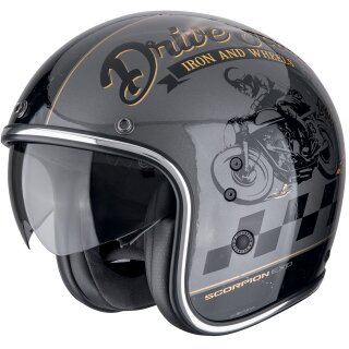 Scorpion Exo Belfast EVO Drive Fast Casco Jet Argento /...