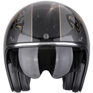 Scorpion Exo Belfast EVO Drive Fast Casco Jet Argento / Nero / Oro