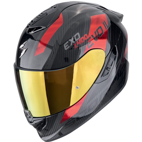 Scorpion Exo-1400 Evo II Carbon Air Platted Casco Integrale Nero / Rosso