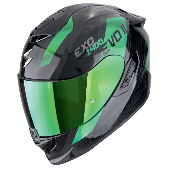 Scorpion Exo-1400 Evo II Carbon Air Platted Casco Integral Negro / Verde