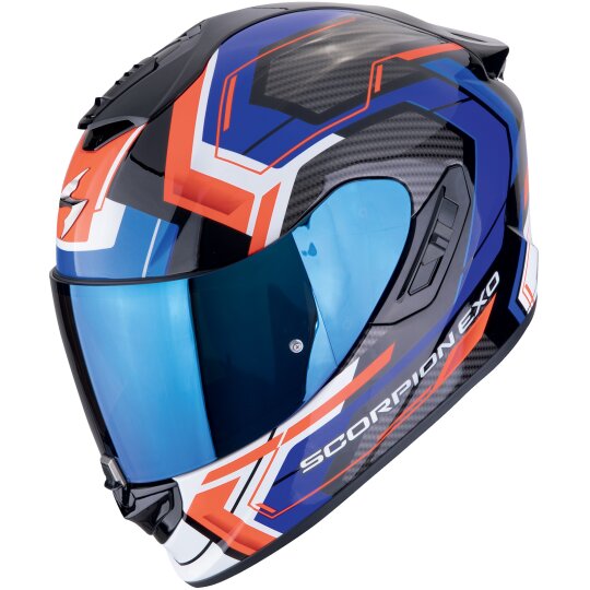 Scorpion Exo-1400 Evo II Air Linart Casco Integral Negro / Azul / Rojo