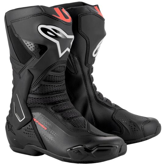 Alpinestars SMX-6 V3 Motorradstiefel Schwarz / Rot-Fluo