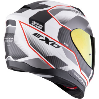 Scorpion Exo-520 Evo Air Lena Casco Integral Blanco / Plata / Rojo L