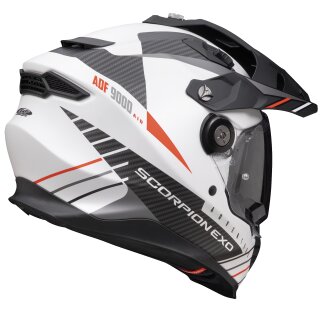 Scorpion Exo-ADF-9000 AIR Feat Casco da Adventure Nero Opaco / Bianco / Rosso L