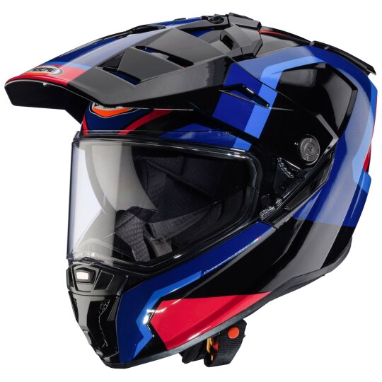 Caberg Tanami Scram Adventure Helm Schwarz / Blau-Rot