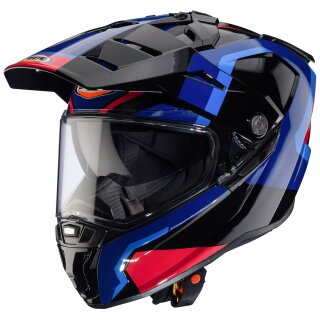 Caberg Tanami Scram Adventure Helm Schwarz / Blau-Rot