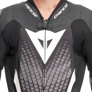 Dainese Laguna Seca 6 Tuta in pelle intera Nero / Bianco / Antracite