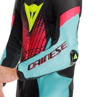 Dainese Laguna Seca 6 Tuta in Pelle 1 pezzo Nero / Blu / Rosa