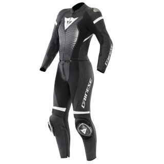 Combinazione in Pelle Dainese Fluminea 2 Pezzi Nero / Bianco