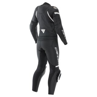 Combinazione in Pelle Dainese Fluminea 2 Pezzi Nero / Bianco