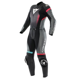 Dainese Fluminea 2 tlg. Lederkombi Schwarz / Weiss /...