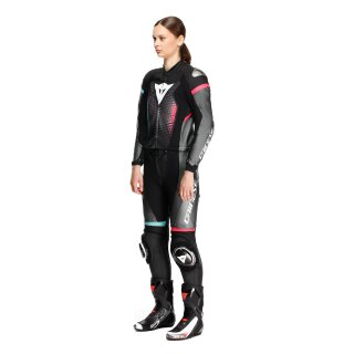 Combinazione in Pelle Dainese Fluminea 2 Pezzi Nero / Bianco / Antracite