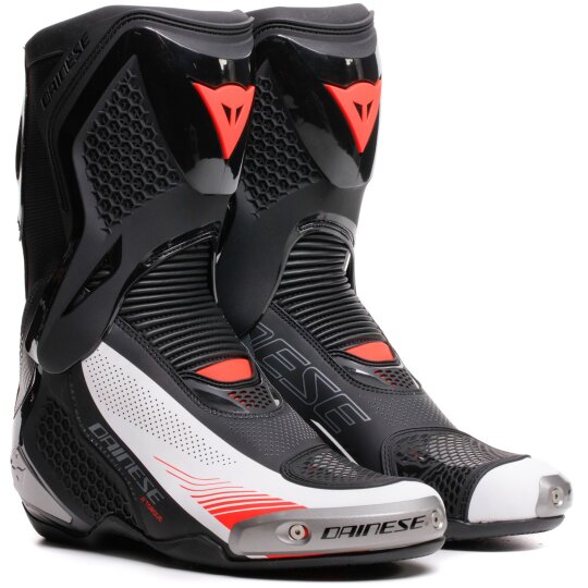 Botas de Moto Dainese Torque 4 Air Negro / Blanco / Rojo Fluo