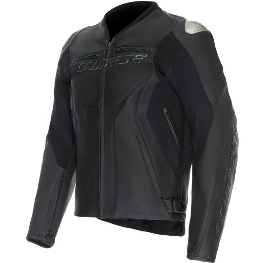 Chaqueta de cuero Dainese Racing 5 Perf. Negro / Negro