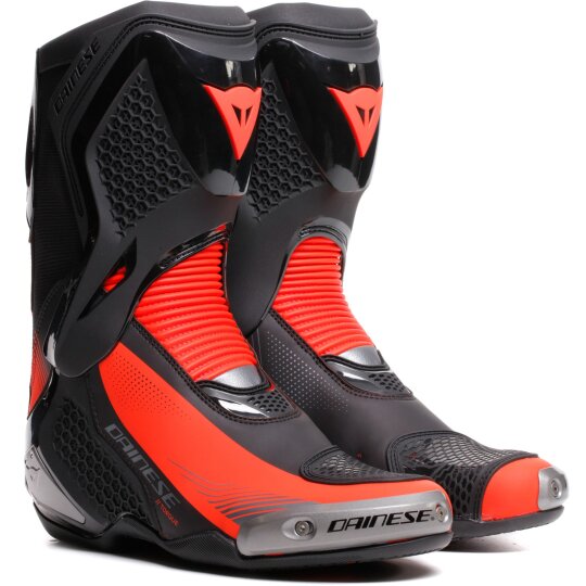 Botas de Moto Dainese Torque 4 Negro / Rojo Fluo 42