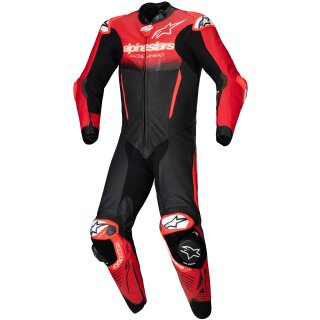 Alpinestars GP-R7 Traje de Cuero Monopieza Negro / Rojo Medio 50