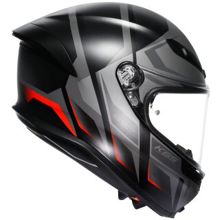 AGV K6 S Integralhelm Karve Matt-Schwarz / Grau / Rot