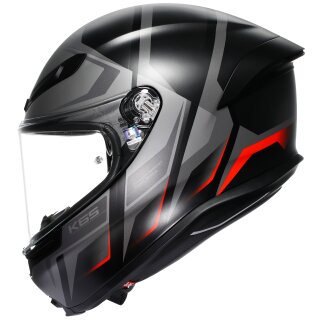 AGV K6 S Integralhelm Karve Matt-Schwarz / Grau / Rot