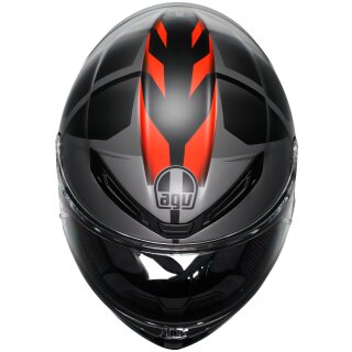 AGV K6 S Casco Integrale Karve Nero Opaco / Grigio / Rosso