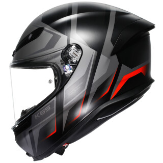 Casco integral AGV K6 S Karve Negro Mate / Gris / Rojo M