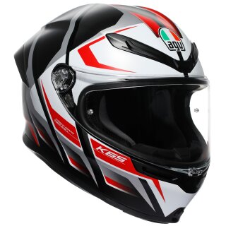 AGV K6 S Casco Integrale Karve Nero Opaco / Bianco / Rosso