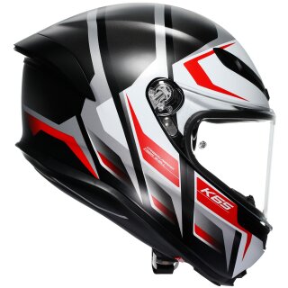 Casco integral AGV K6 S Karve Negro Mate / Blanco / Rojo L