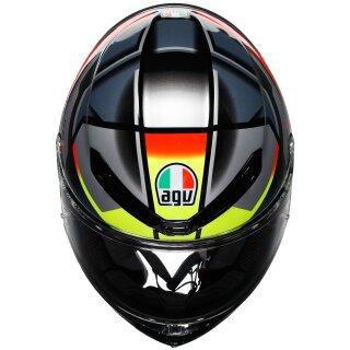 AGV K6 S Integralhelm Erazer Schwarz / Rot / Gelb-Fluo