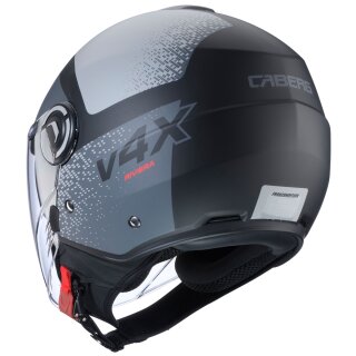 Casco Jet Caberg Riviera V4 X Alpha Nero Opaco / Grigio Antracite