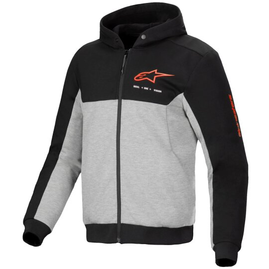 Sweat de sport Alpinestars Chrome V2 Noir / Gris / Rouge Fluo