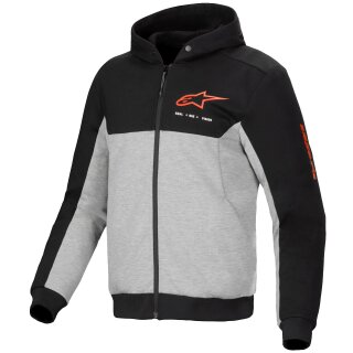 Alpinestars Chrome V2 Sport Hoodie Black / Grey / Red-Fluo