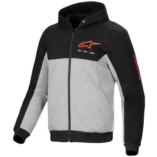 Sweat de sport Alpinestars Chrome V2 Noir / Gris / Rouge Fluo L