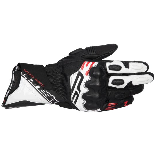 Alpinestars SP-3 Guantes Negro / Blanco / Rojo Fluo M