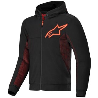 Alpinestars Chrome Air Sport Hoodie Schwarz / Rot-Fluo