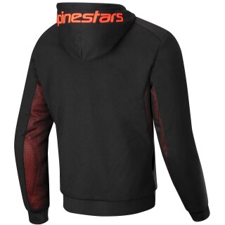 Alpinestars Chrome Air Sport Hoodie Schwarz / Rot-Fluo
