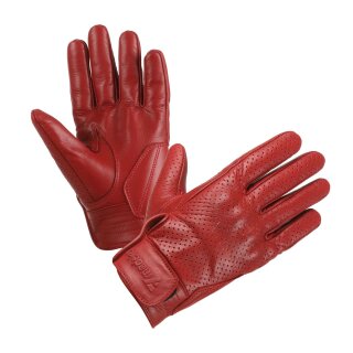 Modeka Hot Classic Leather gloves red