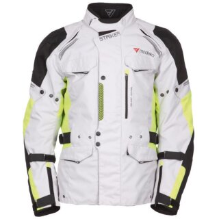 Veste en textile Modeka Striker gris clair / noir