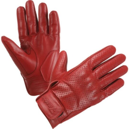 Modeka Hot classic leather glove red 9